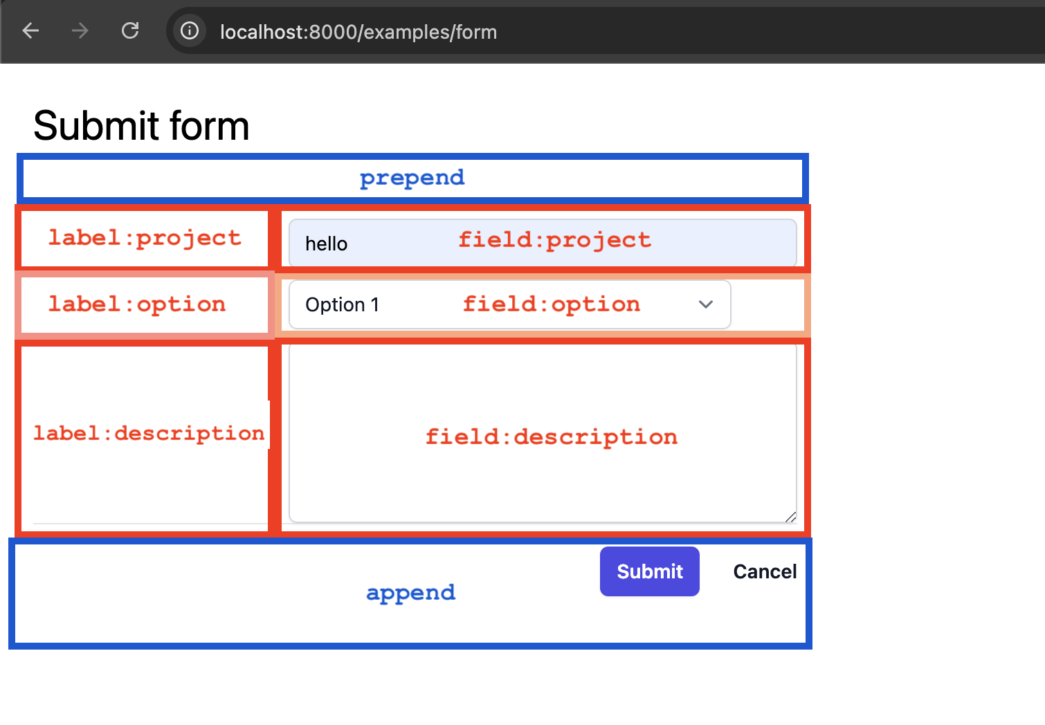 Form structure